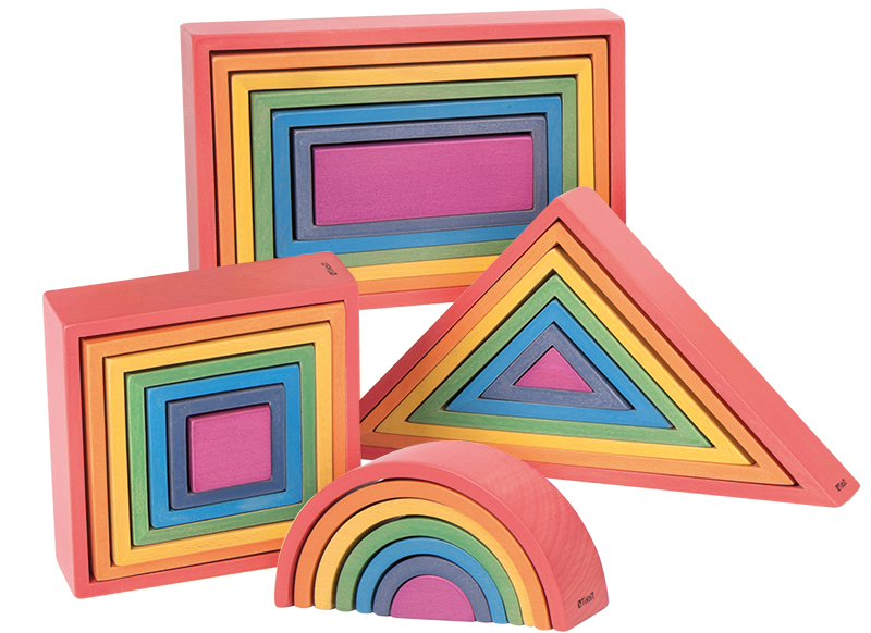 Open ended play - tickit - regenboog reeks - grote bouwset - set van 29