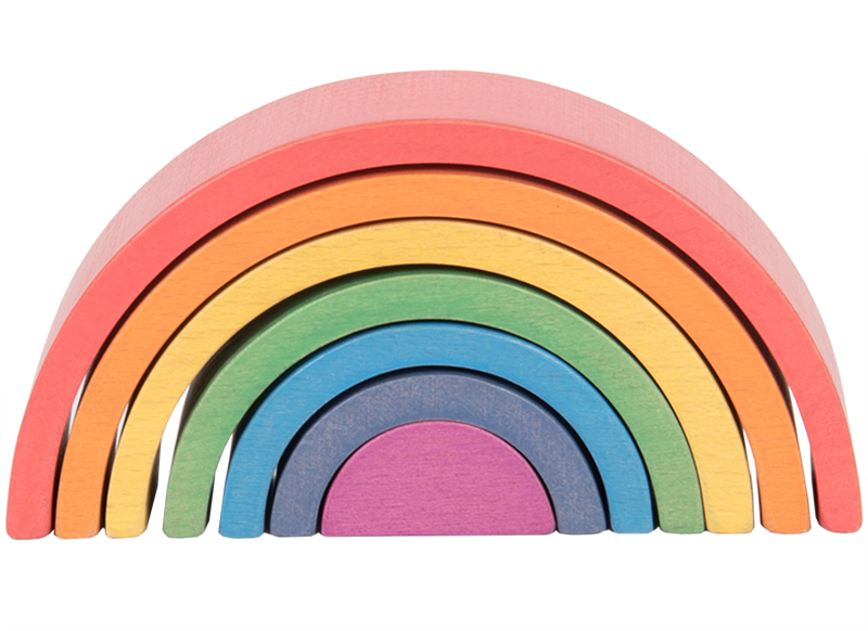 Open ended play - tickit - regenboog reeks - bouwbogen - set van 7