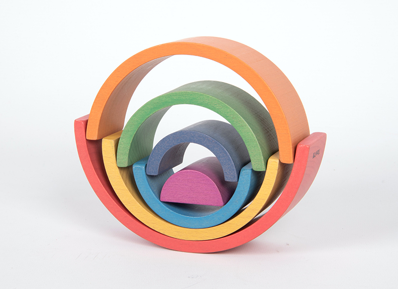 Open ended play - tickit - regenboog reeks - bouwbogen - set van 7