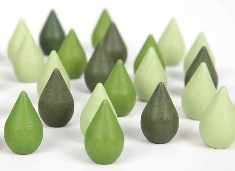 Open-ended - Wood-It Drop - loose parts - druppel - houten speelgoed - set van 30 assorti