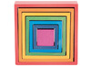 Open ended play - Commotion Education - tickit - regenboog reeks - bouwvierkanten - set van 7