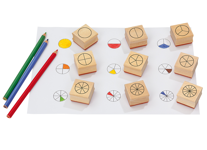 Stempels - breuken - set van 9 assorti
