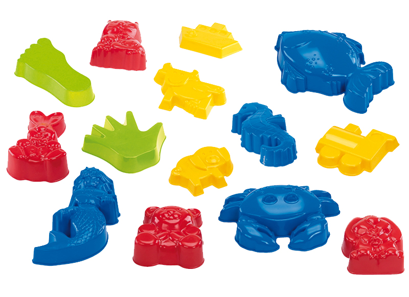 Zand - zandset - Dantoy - kleurrijke vormen - set van 48 assorti