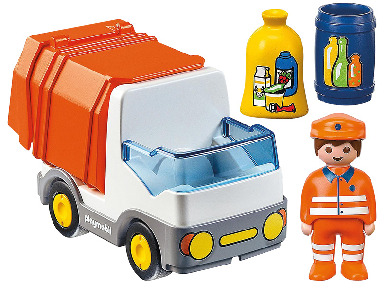 Eerste speelgoed - Playmobil - 123 - vuilniswagen