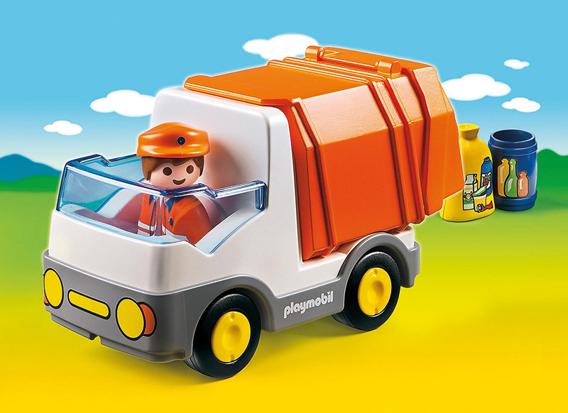 Eerste speelgoed - Playmobil - 123 - vuilniswagen