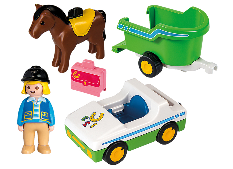 Playmobil 123 - wagen met paardentrailer