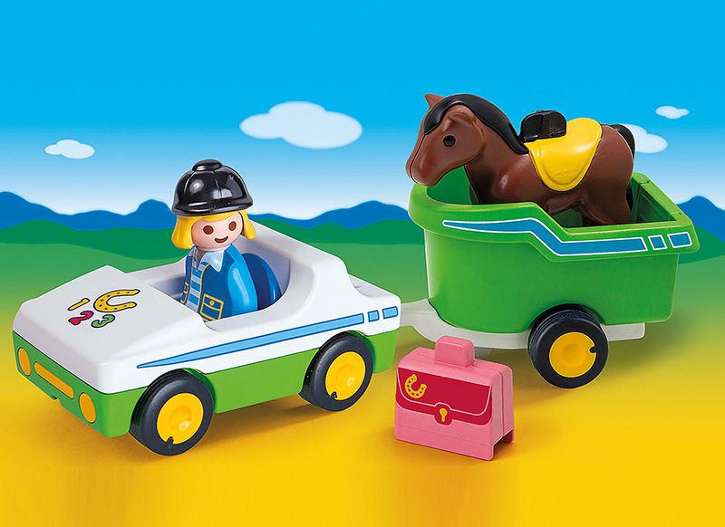 Playmobil 123 - wagen met paardentrailer