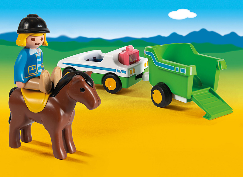 Playmobil 123 - wagen met paardentrailer