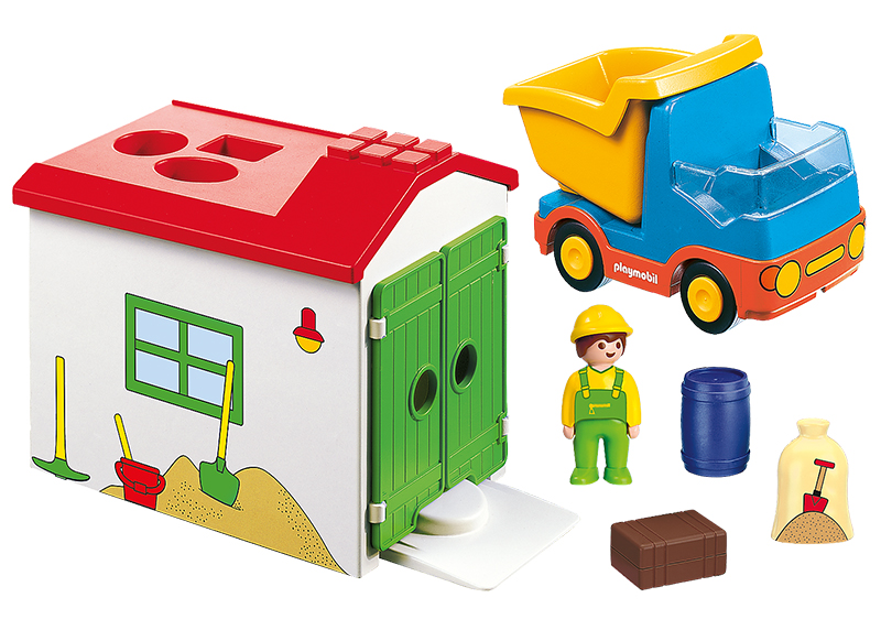 Playmobil 123 - werkman met sorteer-garage