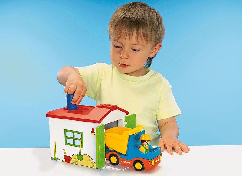 Playmobil 123 - werkman met sorteer-garage