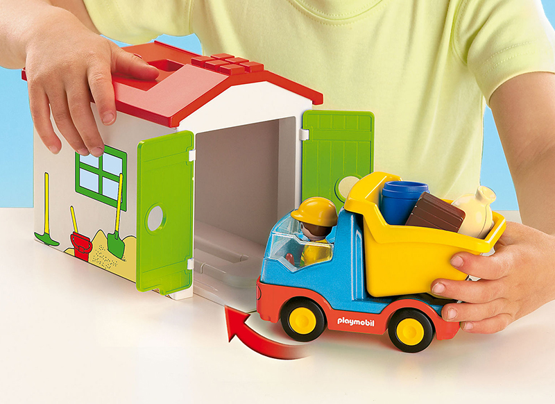 Playmobil 123 - werkman met sorteer-garage