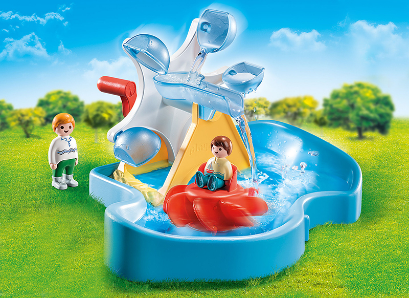 Eerste speelgoed - Playmobil - 123 - waterrad met carrousel