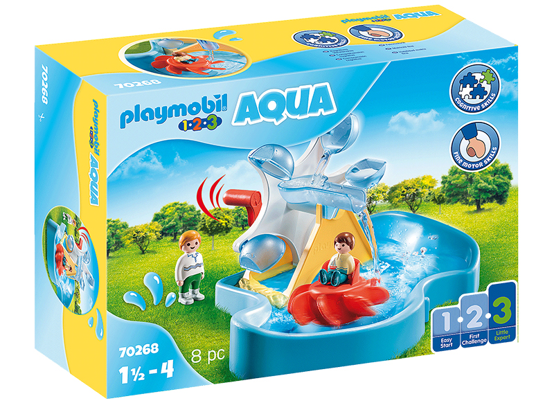 Eerste speelgoed - Playmobil - 123 - waterrad met carrousel