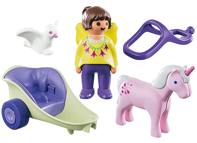 Eerste speelgoed - PLAYMOBIL 123 - eenhoornkoets met fee