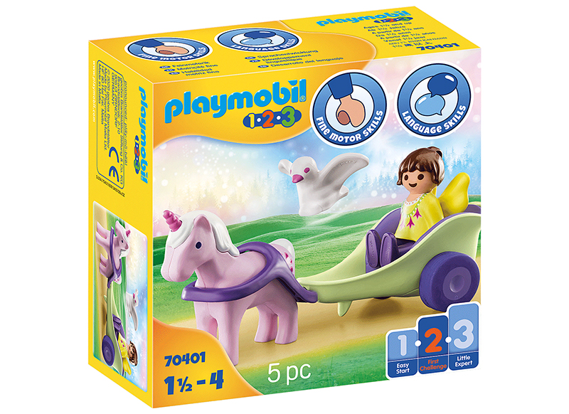 Eerste speelgoed - PLAYMOBIL 123 - eenhoornkoets met fee