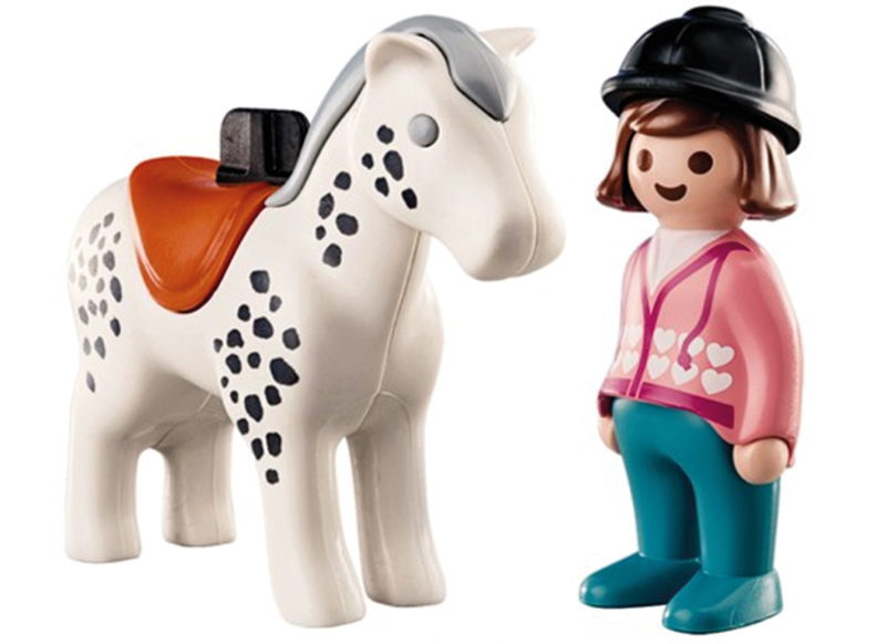 Eerste speelgoed - Playmobil - 123 - ruiter met paard