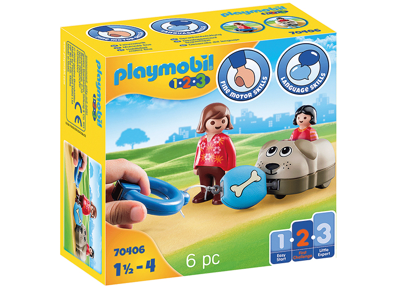 Eerste speelgoed - Playmobil - 123 - hondentrein