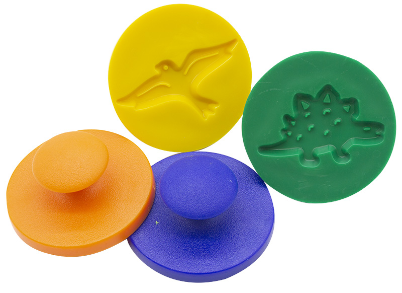 Stempels - kleistempels - EDX Education - plastic - boetseren - set van 12 assorti