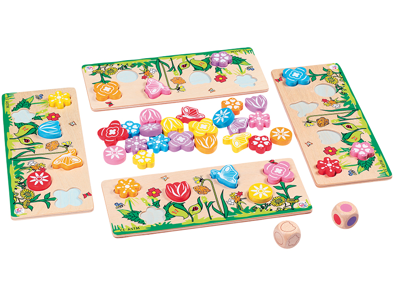 Kleur en vorm - Gogo Toys - bloemenfeest - hout - per spel