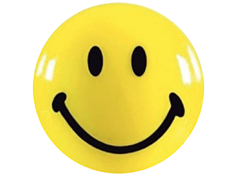 Magneten - smiley - 3 cm diameter - set van 6