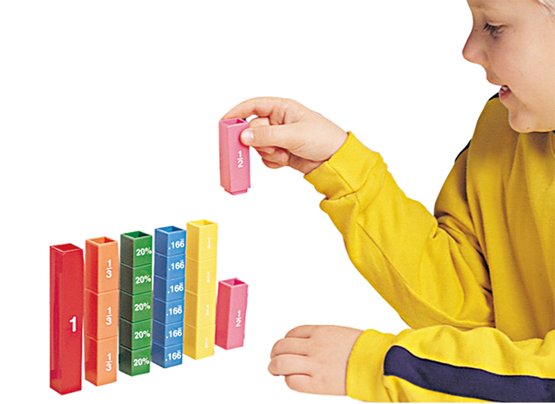 Breuken - Learning Resources Fraction Tower Equivalency Cubes - rekenen - toren - hulpmiddel voor wiskunde - rekenblokjes - per set