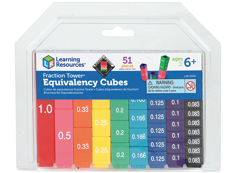 Breuken - Learning Resources Fraction Tower Equivalency Cubes - rekenen - toren - hulpmiddel voor wiskunde - rekenblokjes - per set