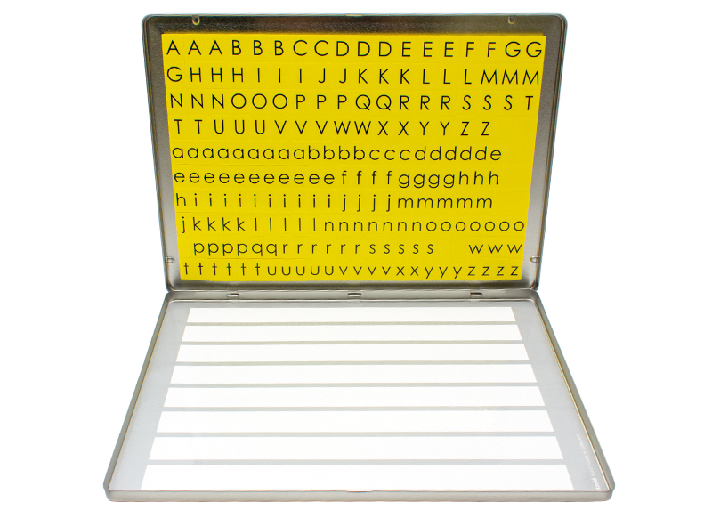 Spel - letterspel - Magnetic Box - letterdoos - alfabet - magnetisch - set van 213 assorti