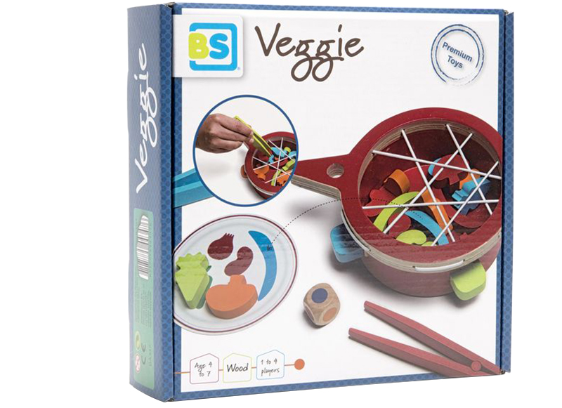 Spel - grijpspel - fijne motoriek - veggie - groentjes vissen - hout - per spel
