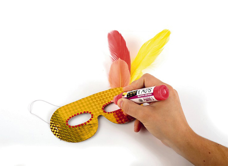 Maskers - karton - holografisch - set van 6 assorti