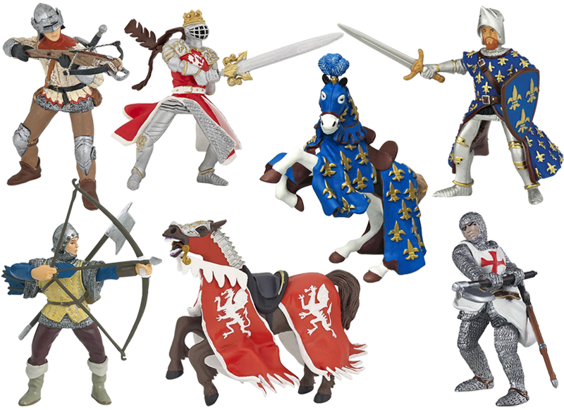 Speelgoed - figuren - ridders - minifiguren - set van 7