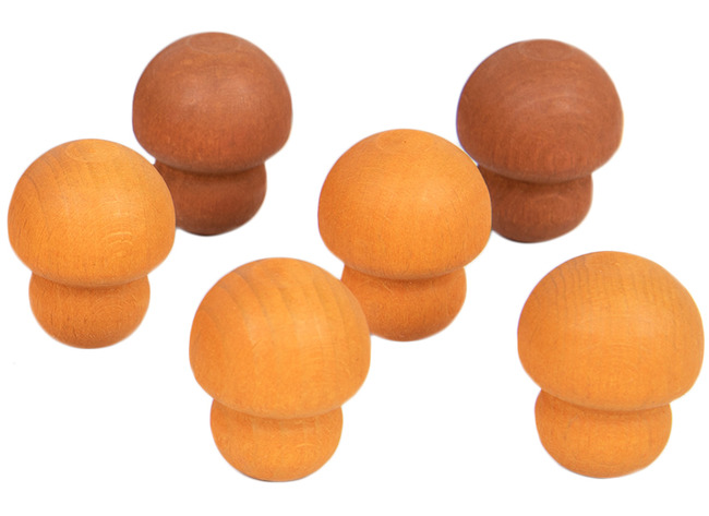 Open-ended - Wood-It Mushroom - loose parts - paddenstoel - houten speelgoed - assortiment van 30