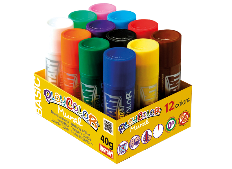 Verf - verfsticks  - Playcolor - jumbo - set van 12