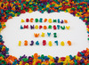 Pasta - sensorisch - 225 g - letters - alfabet - gekleurd - mix