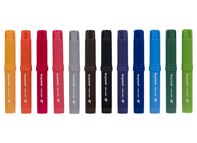 Stiften - kleurstiften - Bruynzeel Kids Big Point - dik - set van 12 assorti