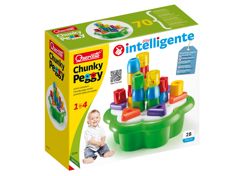 Eerste speelgoed - sorteren - Quercetti - stapelbloem