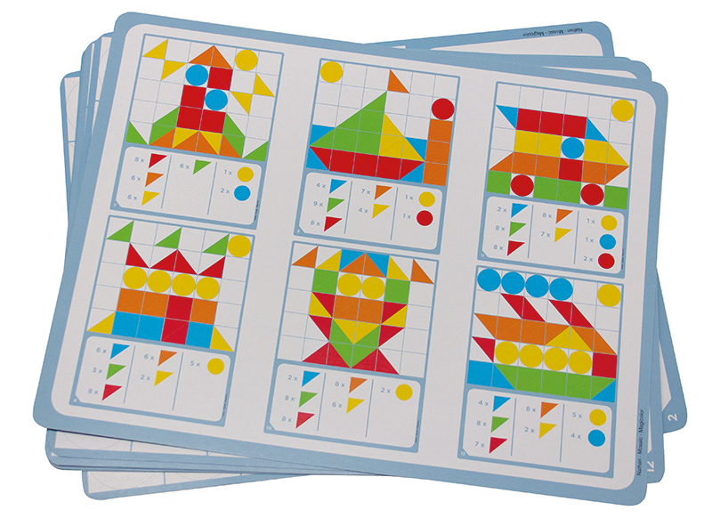 Kleur en vorm - Nathan - mozaïek - kleur en vorm - kleurenspel - per spel
