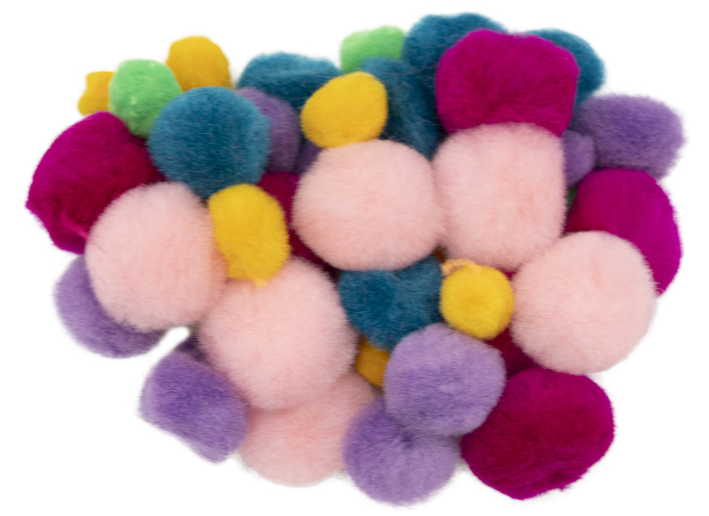 Decoratie - pompons - Apli Kids - 8-20 mm - gekleurd - set van 50