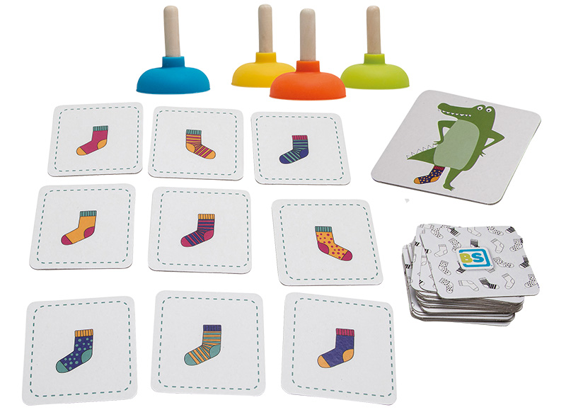 Spel - zoekspel - Croc's Sok - zoek de sok - kaartspel - per spel