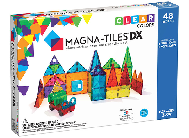Constructie - Magnatiles - clear colors - deluxe set - 48 stuks