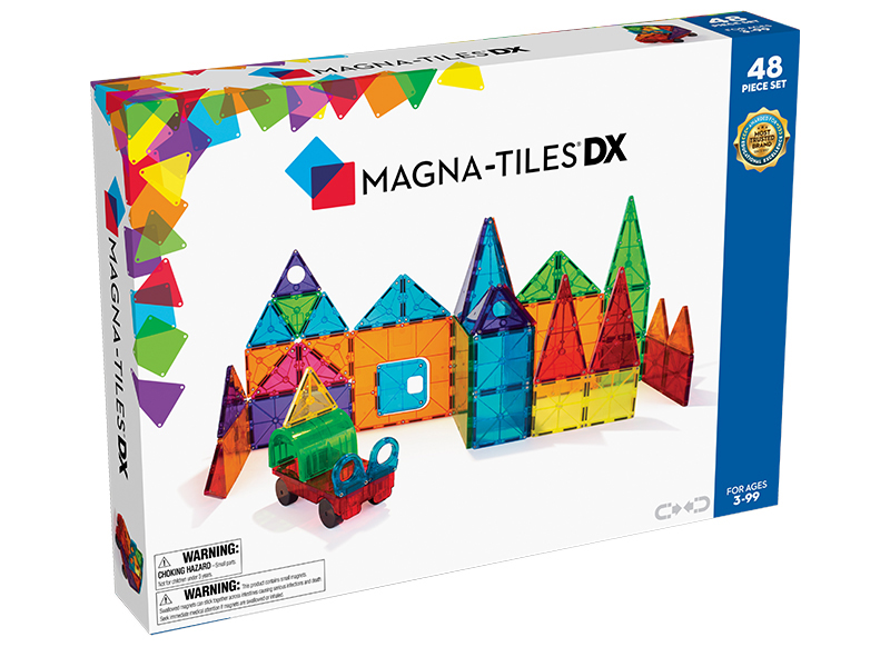 Constructie - MAGNA-TILES - clear colors - deluxe set - 48 stuks