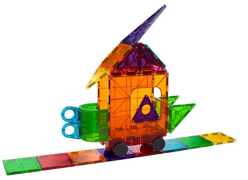 Constructie - MAGNA-TILES - clear colors - deluxe set - 48 stuks