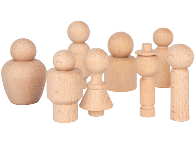 Loose parts - Commotion education - Tickit - houten figuren - set van 10