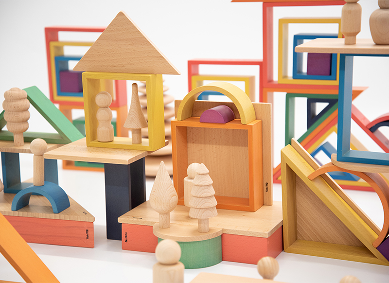 Loose parts - tickit - houten figuren - set van 10