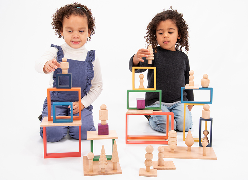 Loose parts - tickit - houten figuren - set van 10