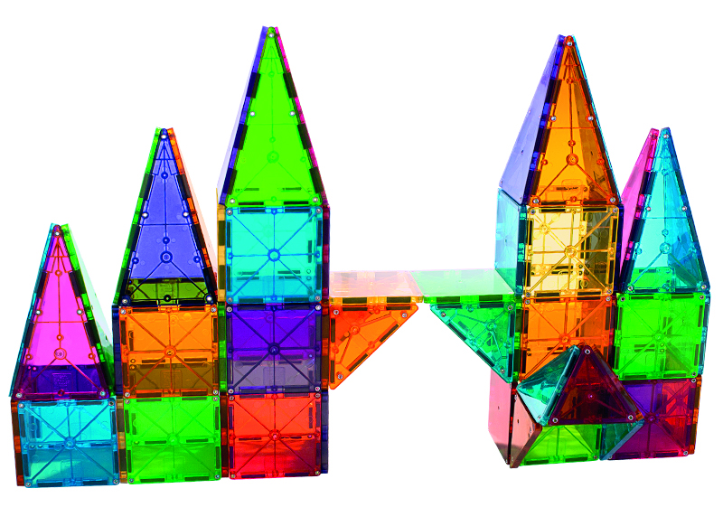 Constructie - Magnatiles - clear colors - 100 stuks