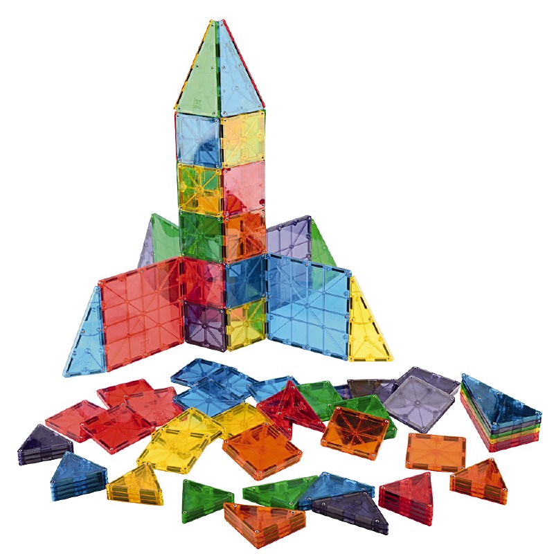 Constructie - Magnatiles - clear colors - 100 stuks