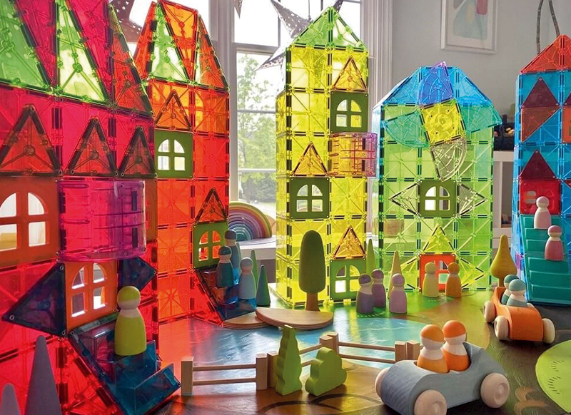 Constructie - Magnatiles - clear colors - 100 stuks
