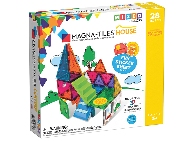 Constructie - Magnatiles - clear colors - house set - 28 stuks