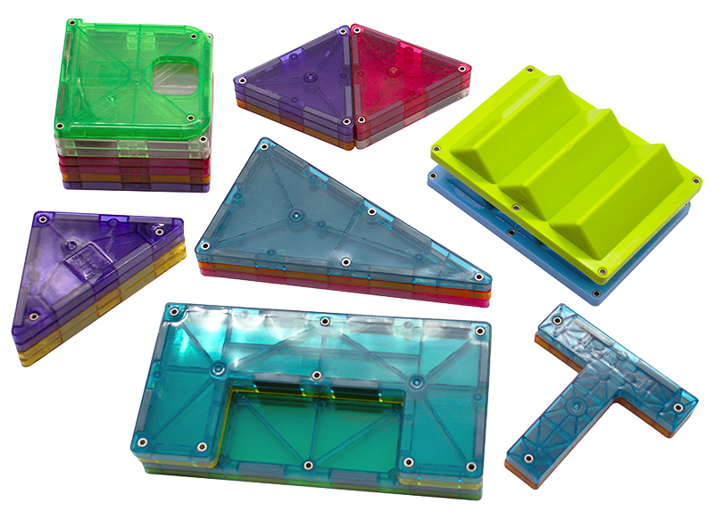 Constructie - Magnatiles - clear colors - house set - 28 stuks