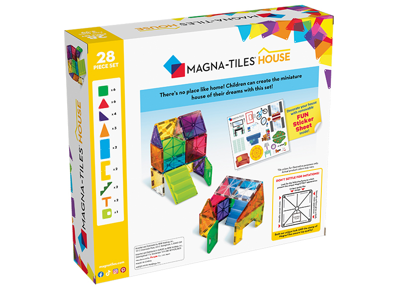 MAGNA-TILES Clear colors 28 stuks house set